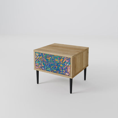 MEMORIES MAP Comodino in Effetto Rovere