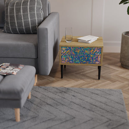 MEMORIES MAP Comodino in Effetto Rovere