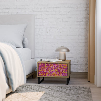 LOVELY MEMORIES Comodino in Effetto Rovere