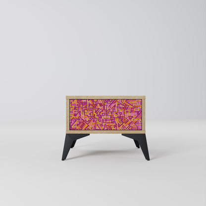 LOVELY MEMORIES Comodino in Effetto Rovere