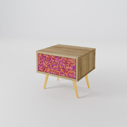 LOVELY MEMORIES Comodino in Effetto Rovere