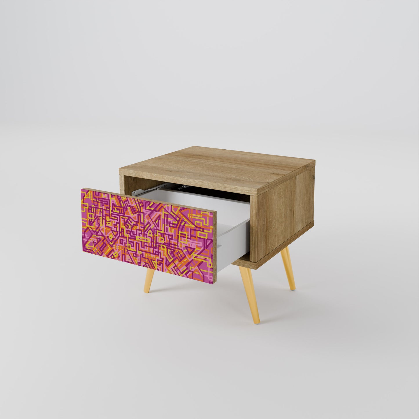 LOVELY MEMORIES Comodino in Effetto Rovere