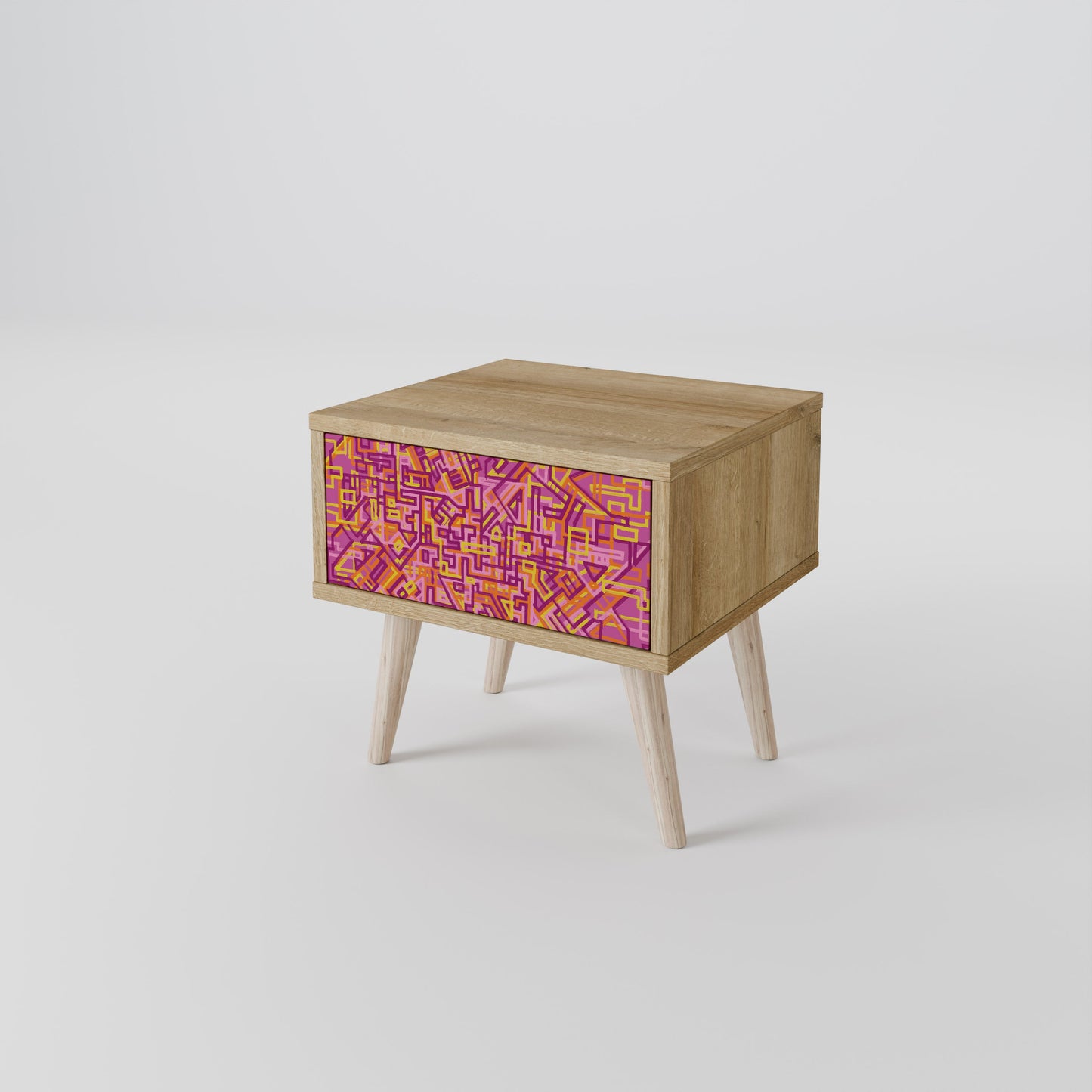 LOVELY MEMORIES Comodino in Effetto Rovere