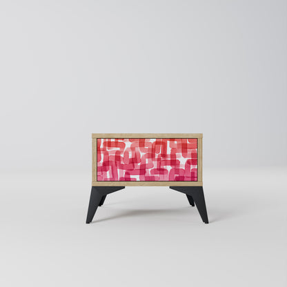 KALEIDOSCOPIC CUBISM Comodino in Effetto Rovere