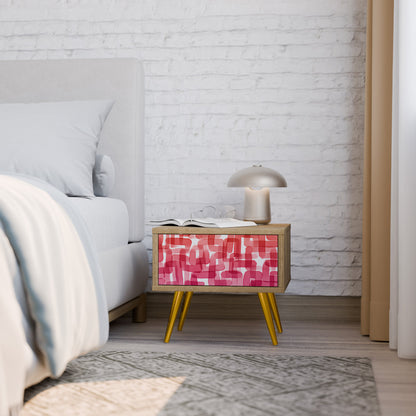 KALEIDOSCOPIC CUBISM Comodino in Effetto Rovere