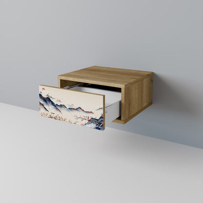 JAPANESE LANDSCAPE Comodino in Effetto Rovere