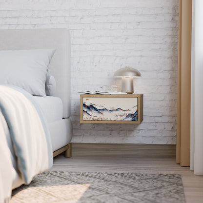 JAPANESE LANDSCAPE Comodino in Effetto Rovere