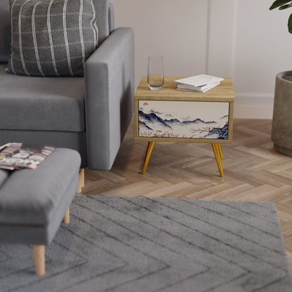 JAPANESE LANDSCAPE Comodino in Effetto Rovere