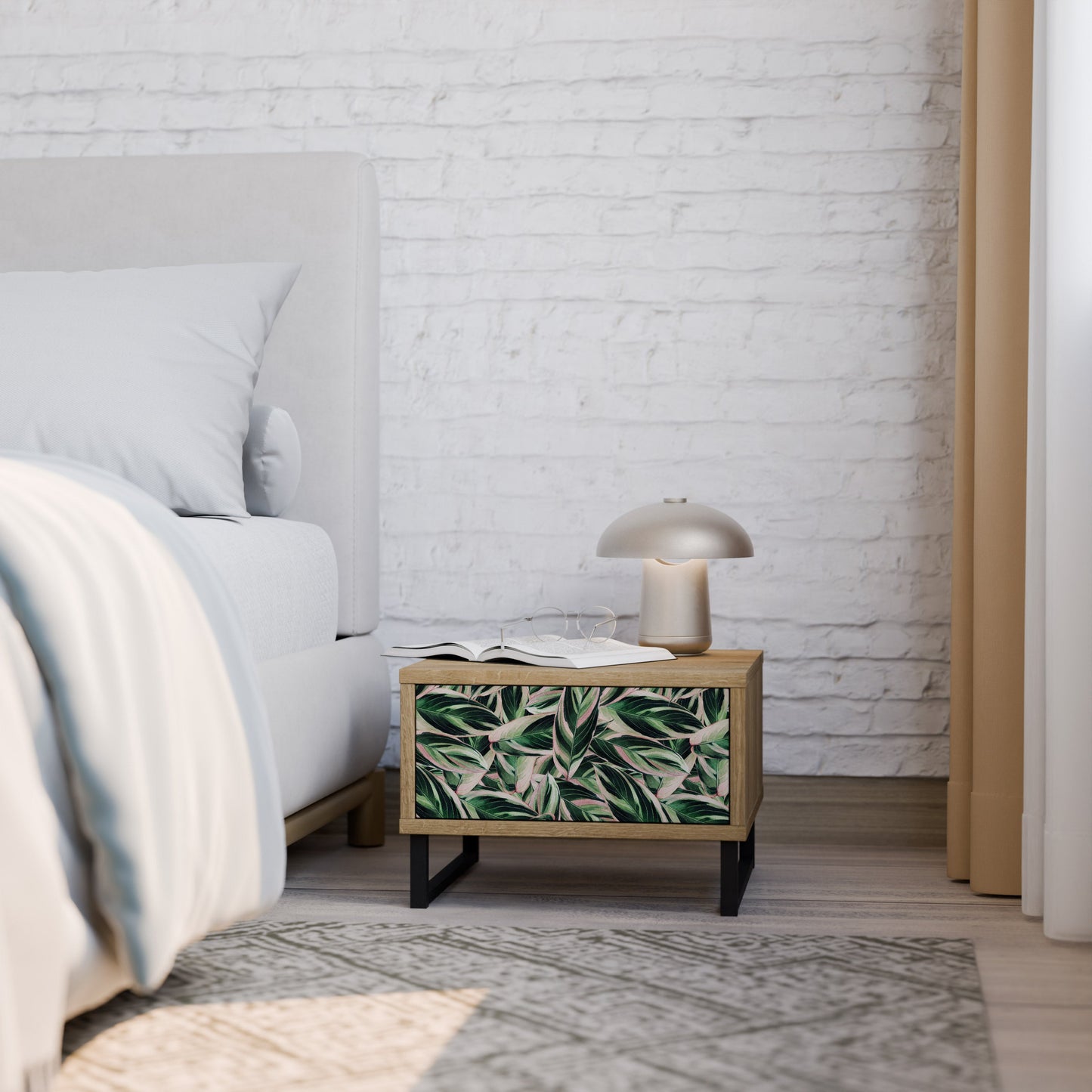 EERIE STROMANTHE Comodino in Effetto Rovere