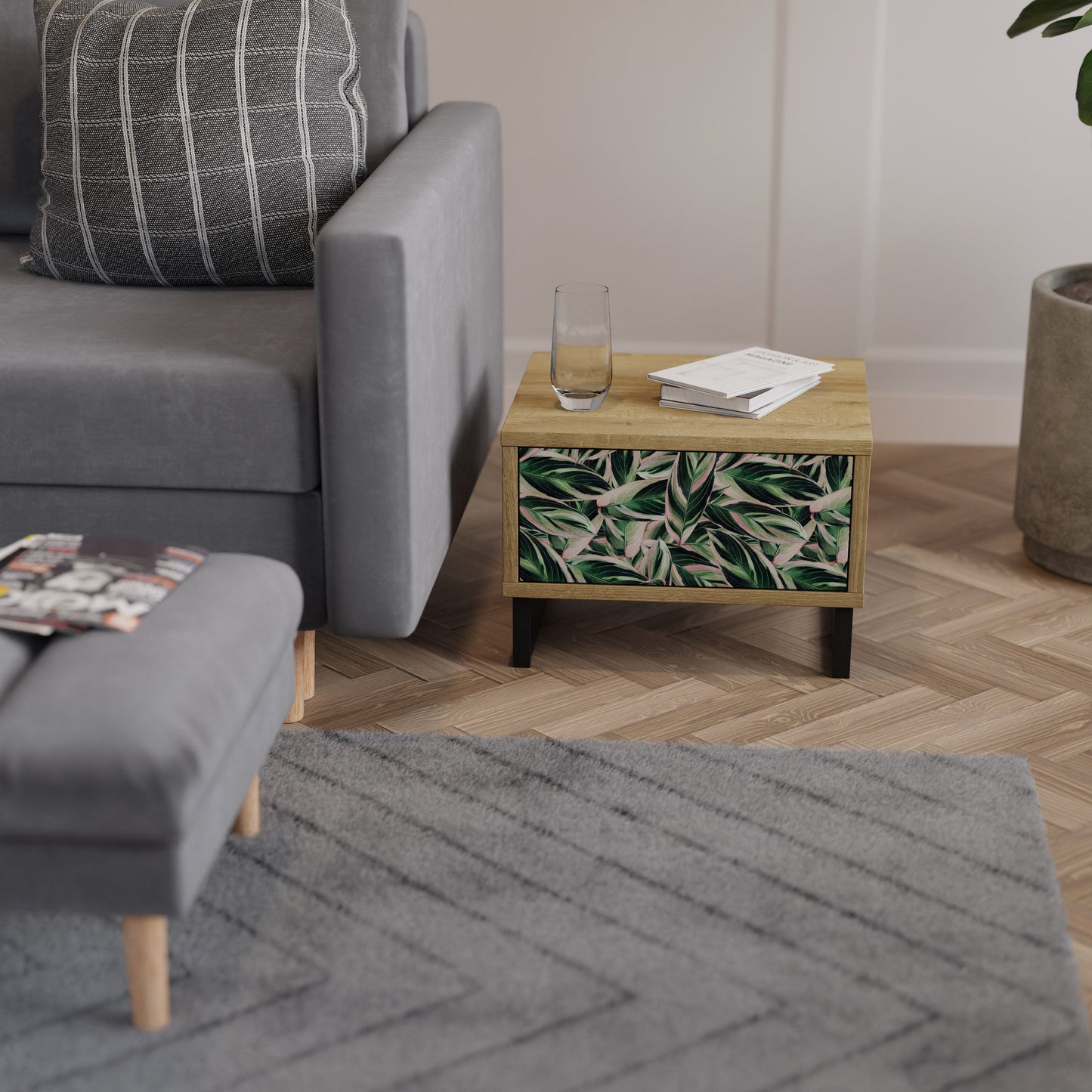 EERIE STROMANTHE Comodino in Effetto Rovere