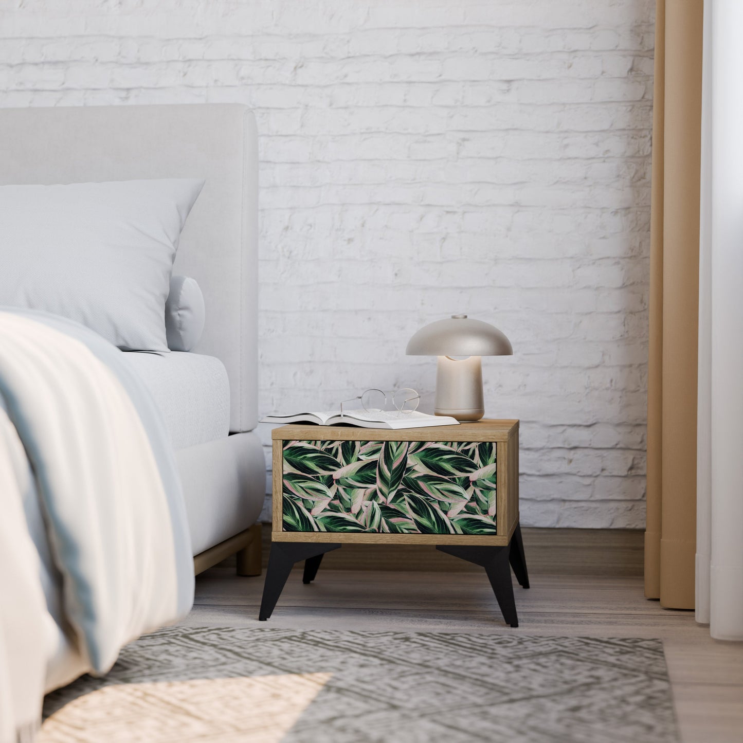 EERIE STROMANTHE Comodino in Effetto Rovere