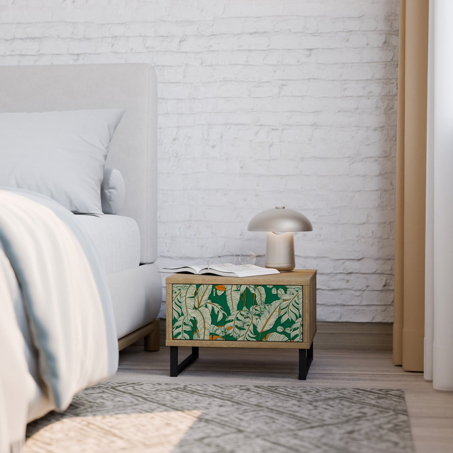 VERDANT PLEASURES Comodino in Effetto Rovere