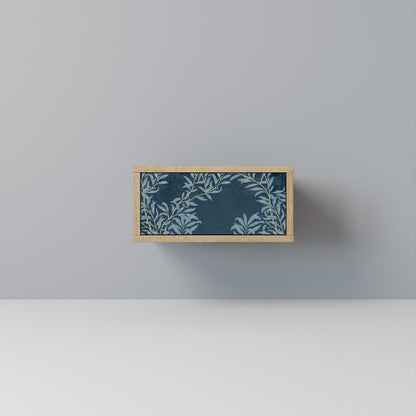 BLUE LEAVES Comodino in Effetto Rovere