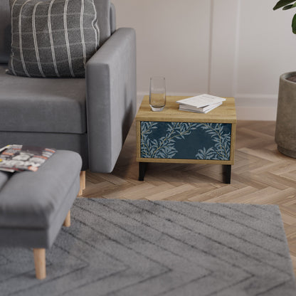 BLUE LEAVES Comodino in Effetto Rovere
