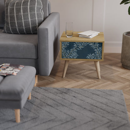 BLUE LEAVES Comodino in Effetto Rovere