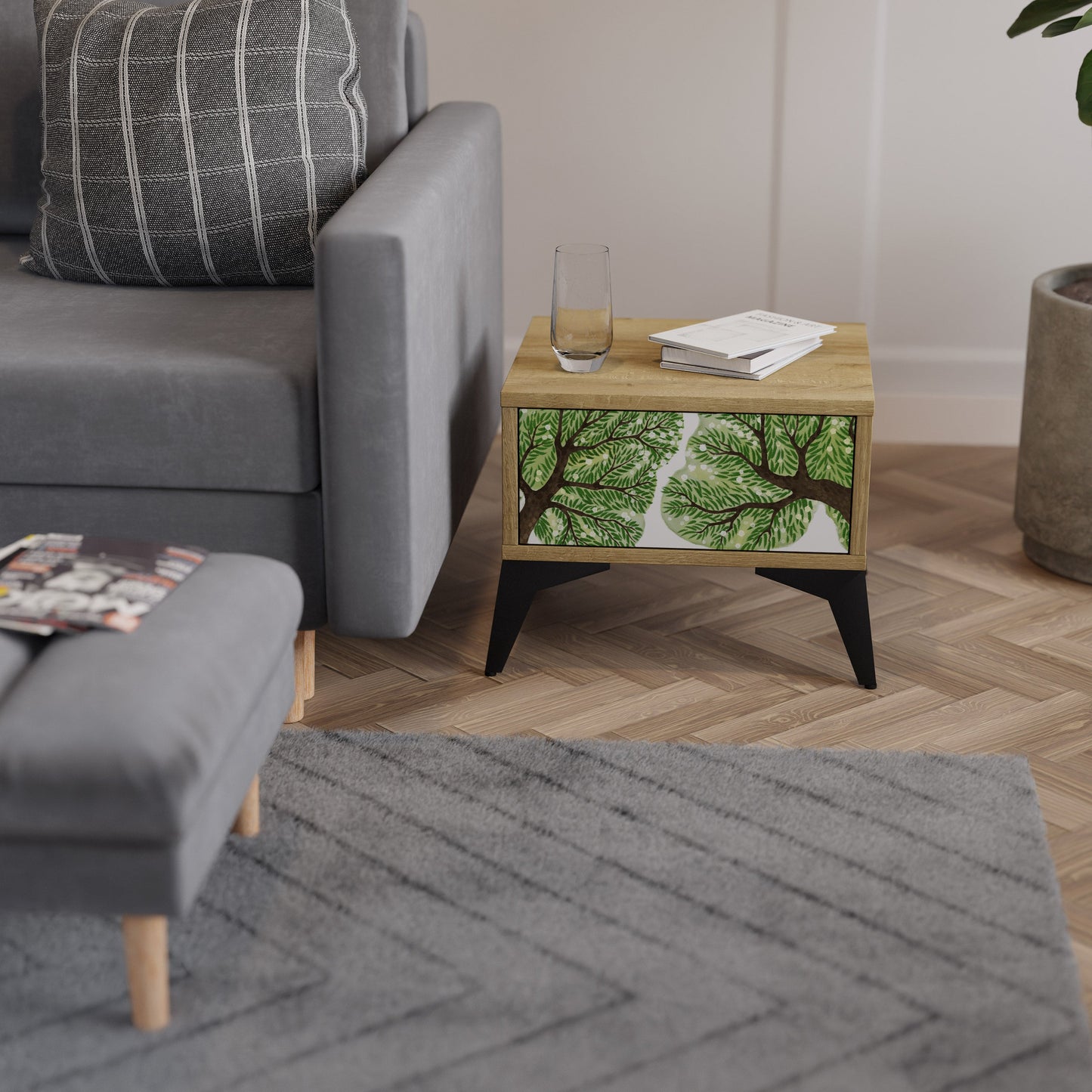 WILDERNESS DASH Nightstand in Oak Effect