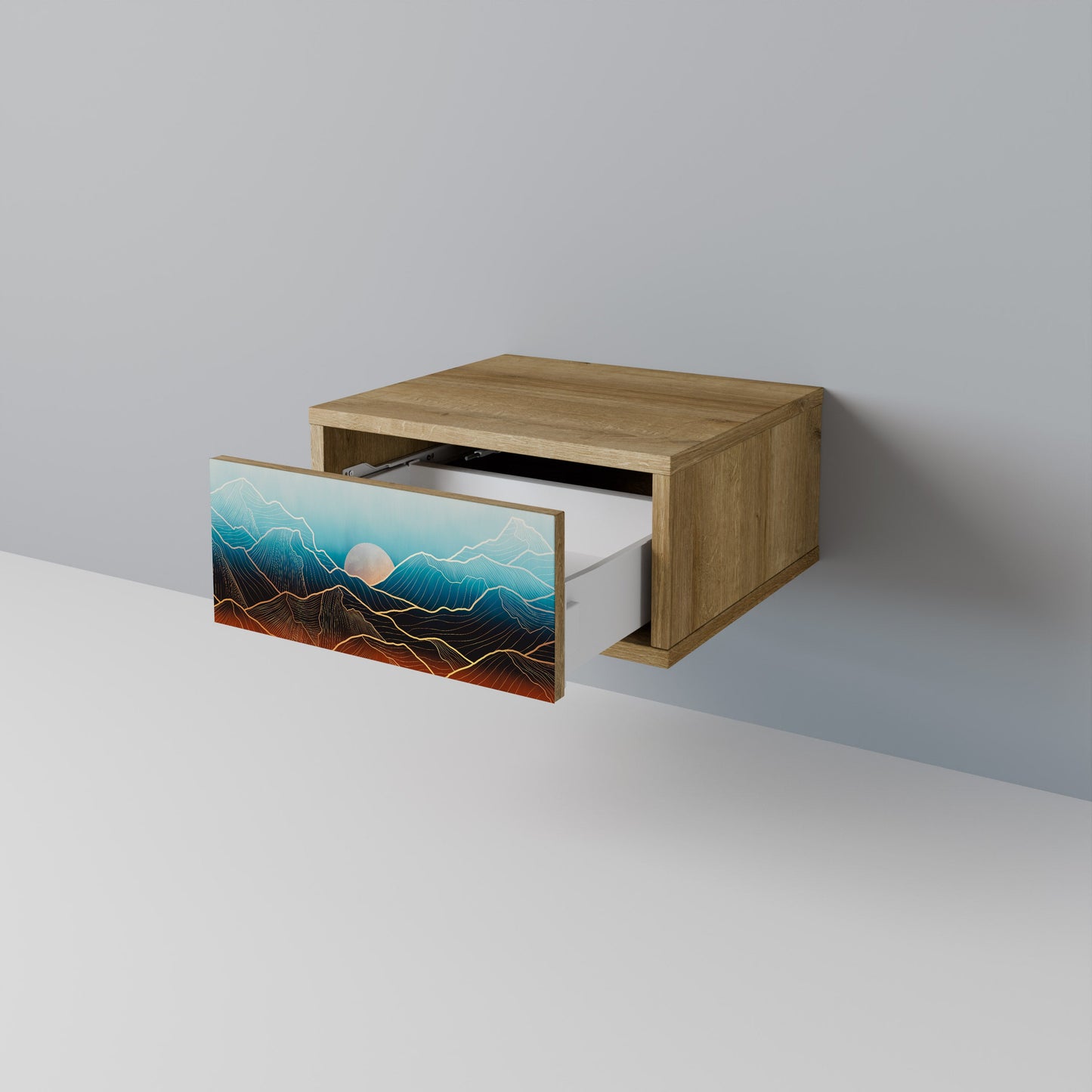 LUNAR SECRETS Comodino in Effetto Rovere