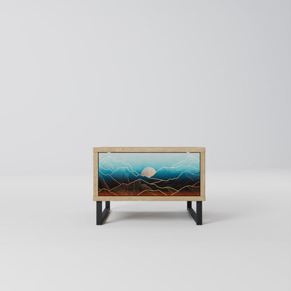 LUNAR SECRETS Comodino in Effetto Rovere