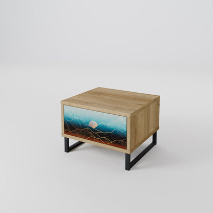 LUNAR SECRETS Comodino in Effetto Rovere