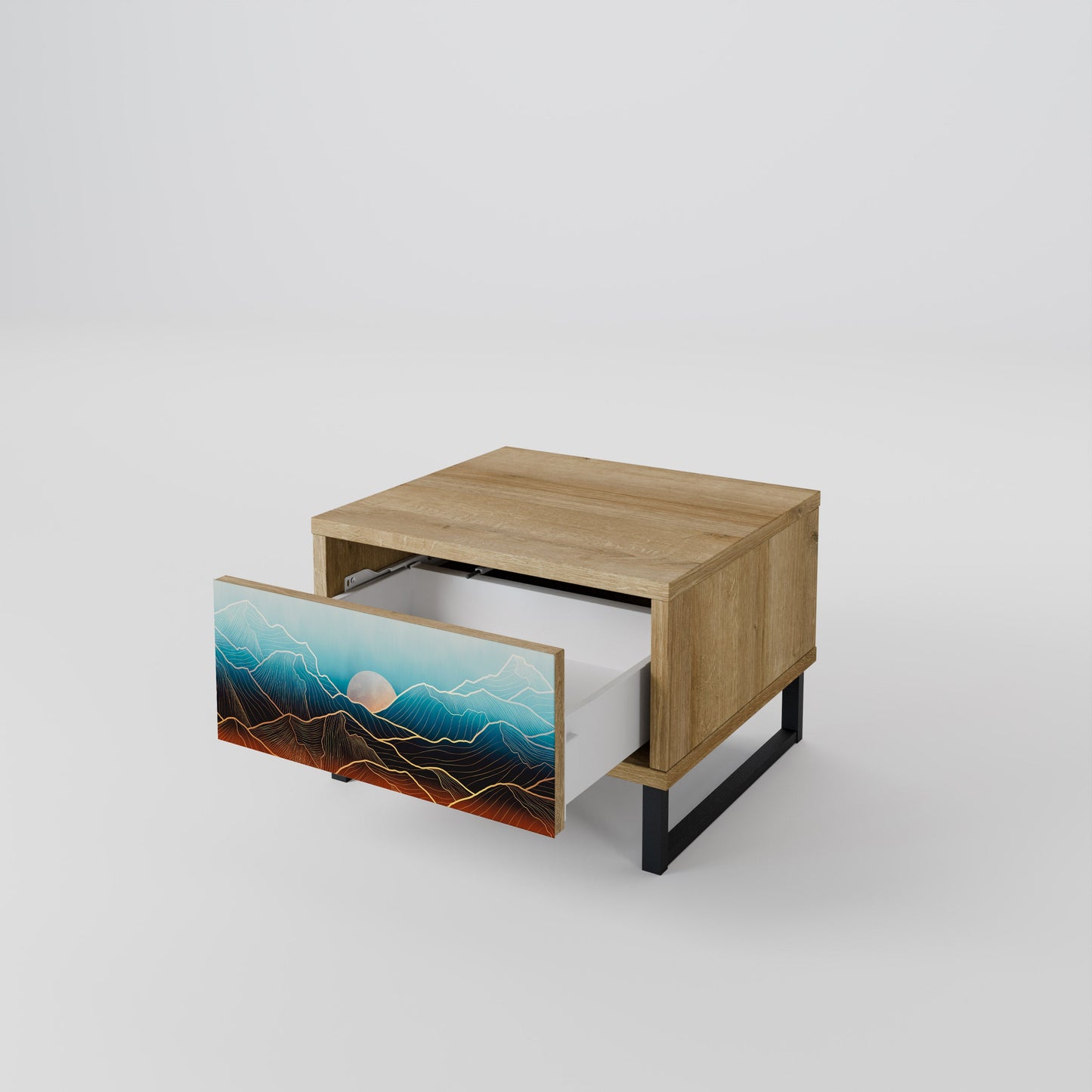 LUNAR SECRETS Comodino in Effetto Rovere