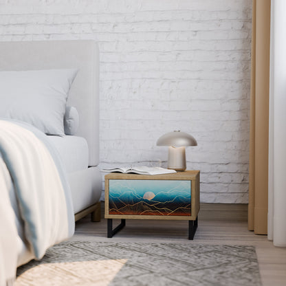 LUNAR SECRETS Comodino in Effetto Rovere