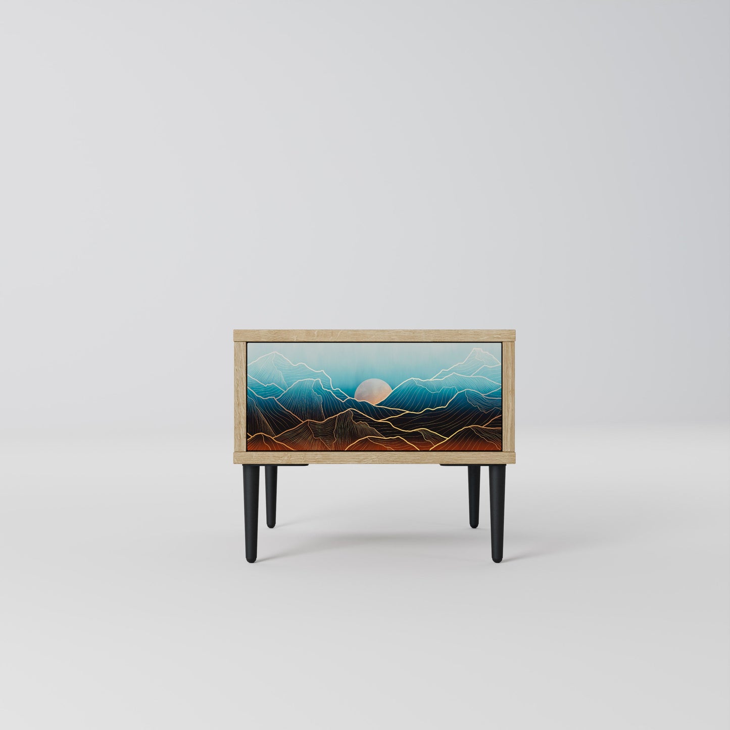 LUNAR SECRETS Comodino in Effetto Rovere