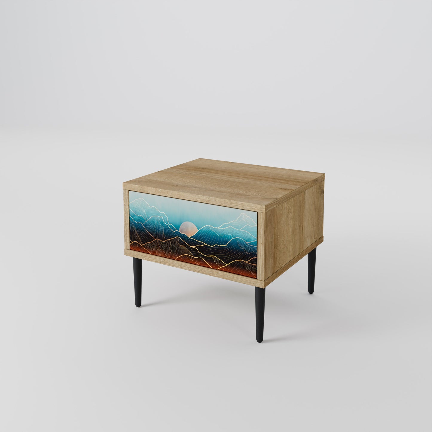 LUNAR SECRETS Comodino in Effetto Rovere