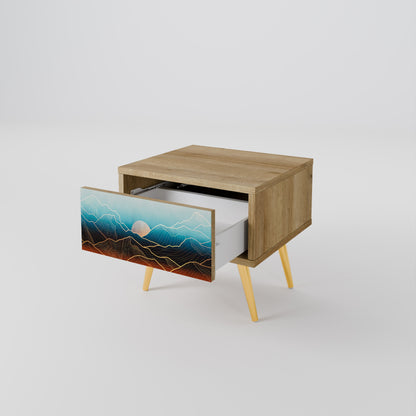 LUNAR SECRETS Comodino in Effetto Rovere