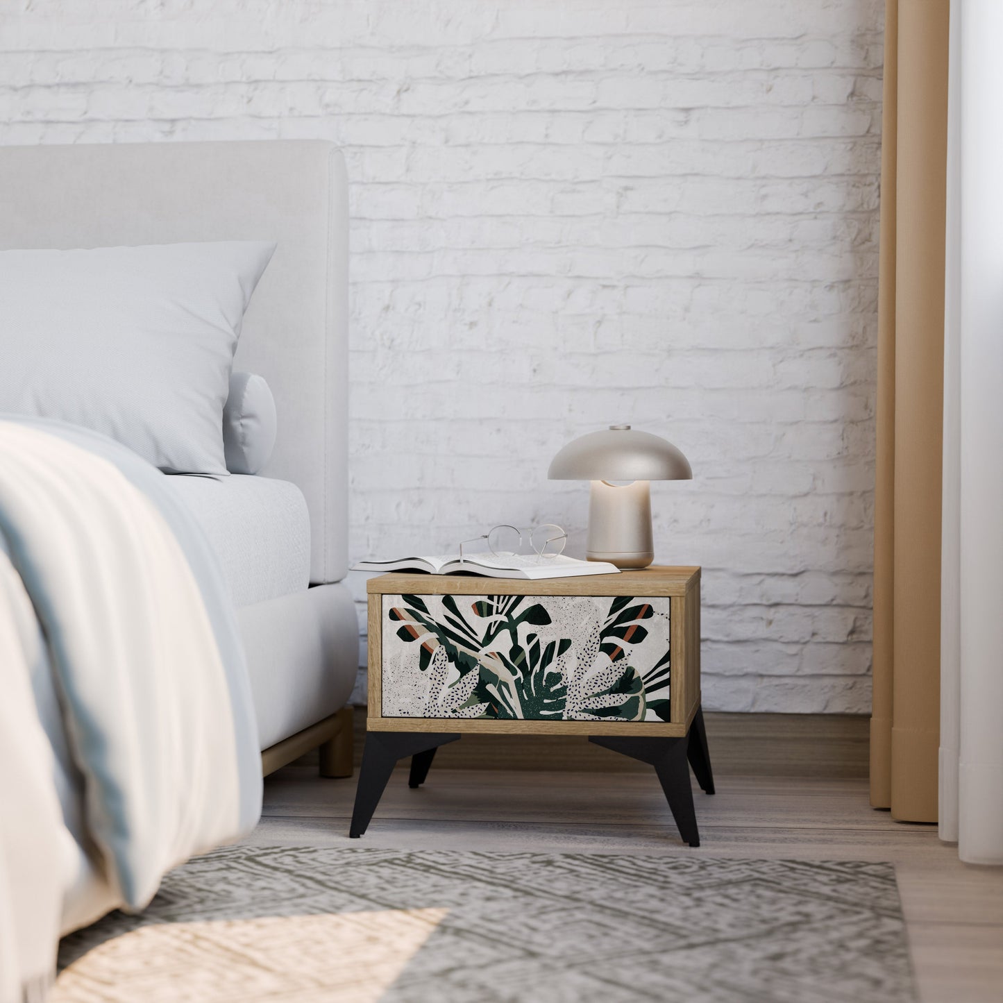 VERDURE FORMATION Nightstand in Oak Effect