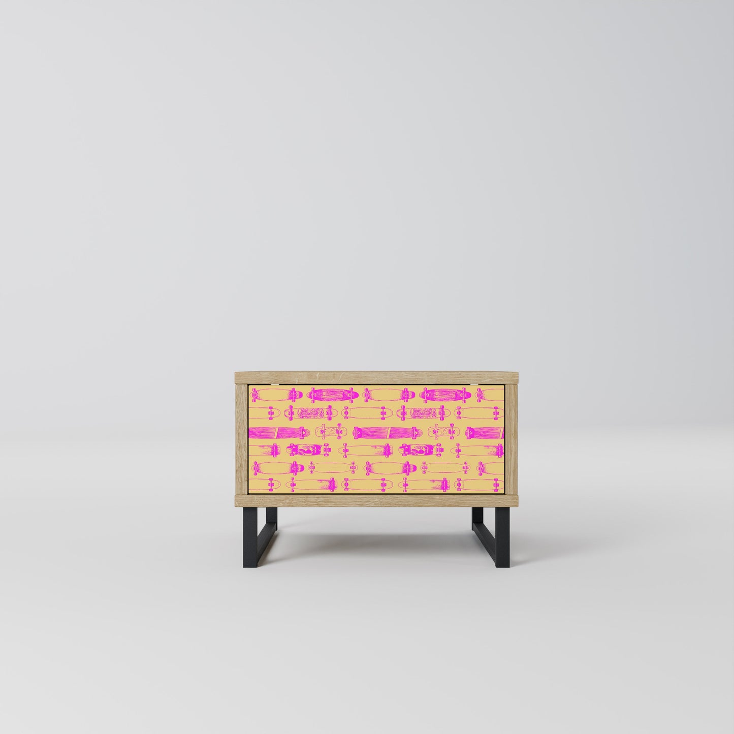 SKATEBOARD ARTISTRY Comodino in Effetto Rovere