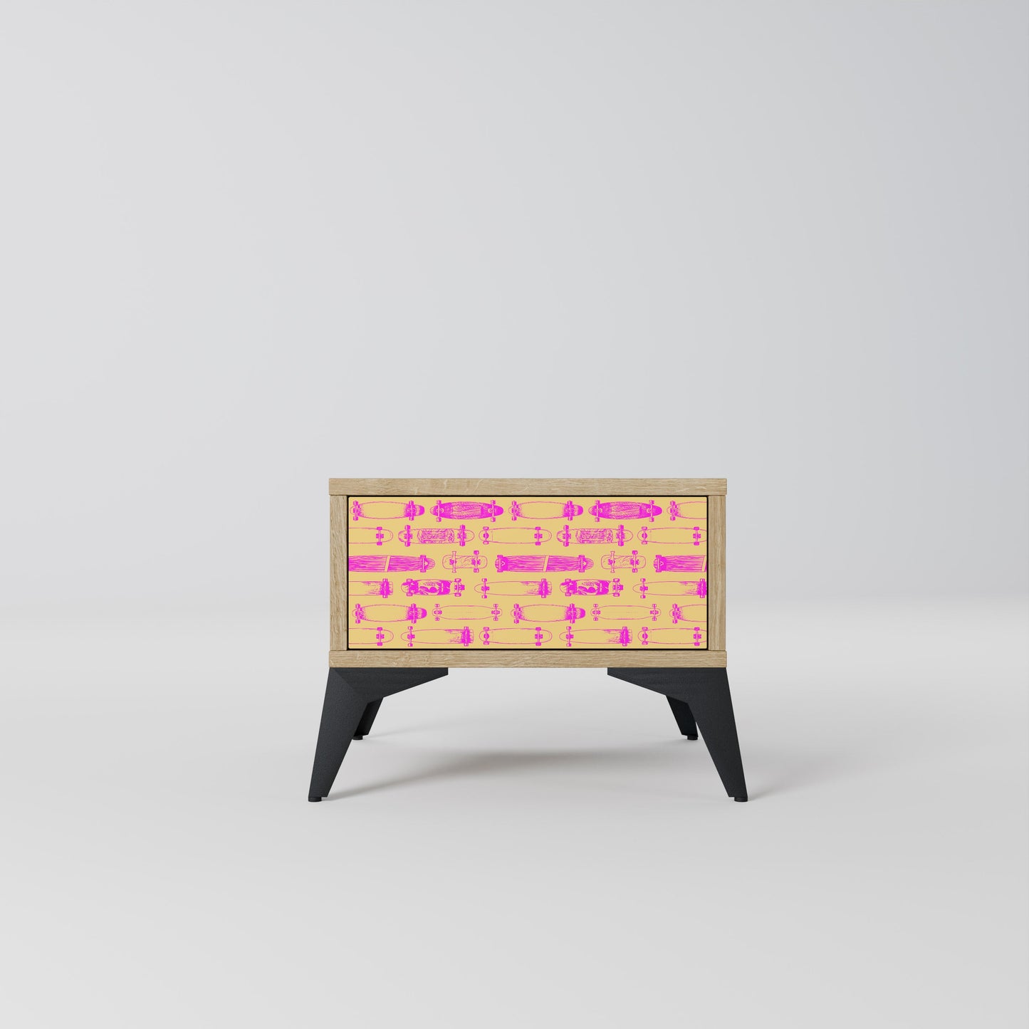 SKATEBOARD ARTISTRY Comodino in Effetto Rovere