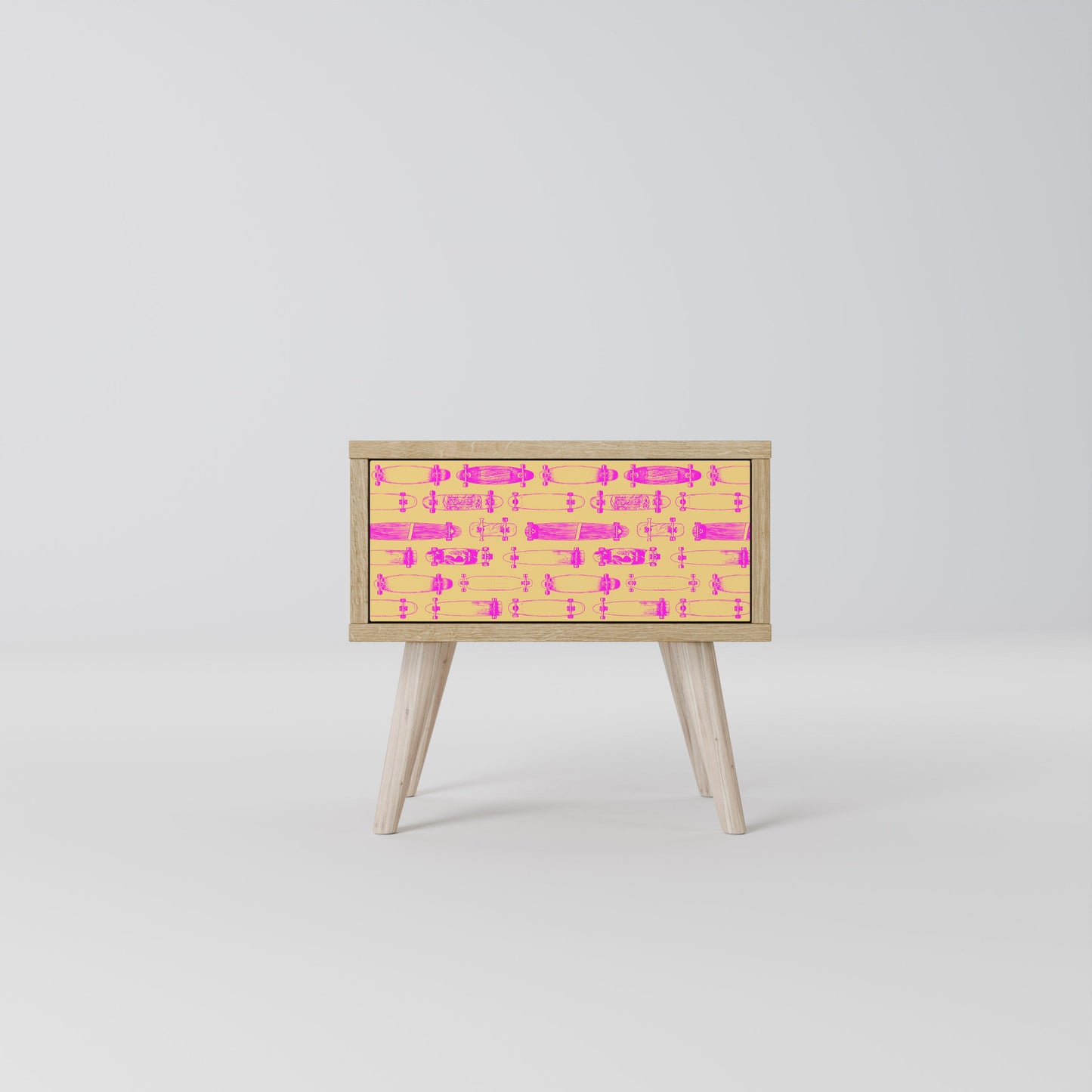 SKATEBOARD ARTISTRY Comodino in Effetto Rovere