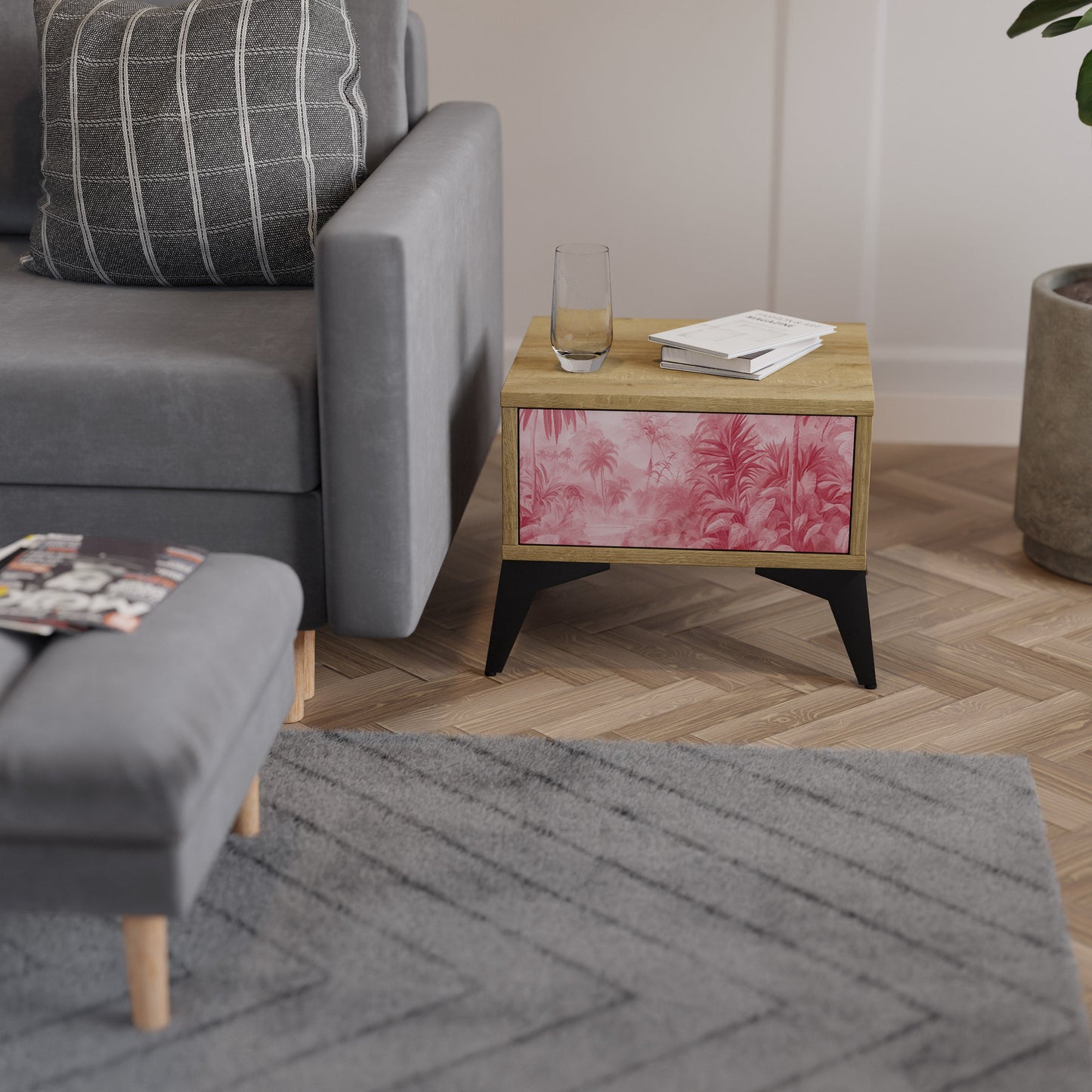 SWEET TROPICS Comodino in Effetto Rovere