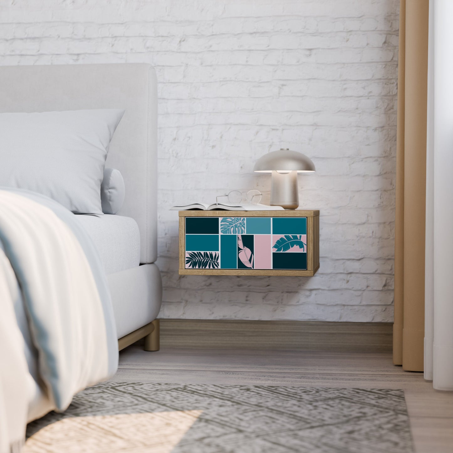 COMBINATION OF SHAPES Comodino in Effetto Rovere