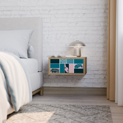 COMBINATION OF SHAPES Comodino in Effetto Rovere