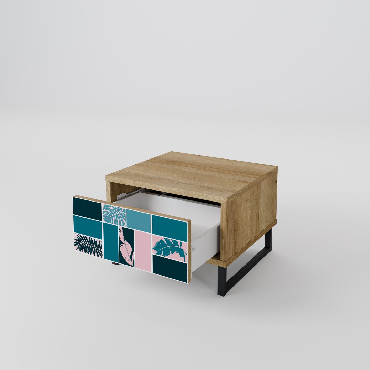 COMBINATION OF SHAPES Comodino in Effetto Rovere