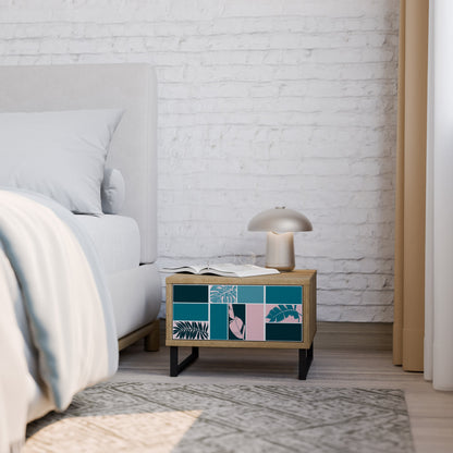 COMBINATION OF SHAPES Comodino in Effetto Rovere