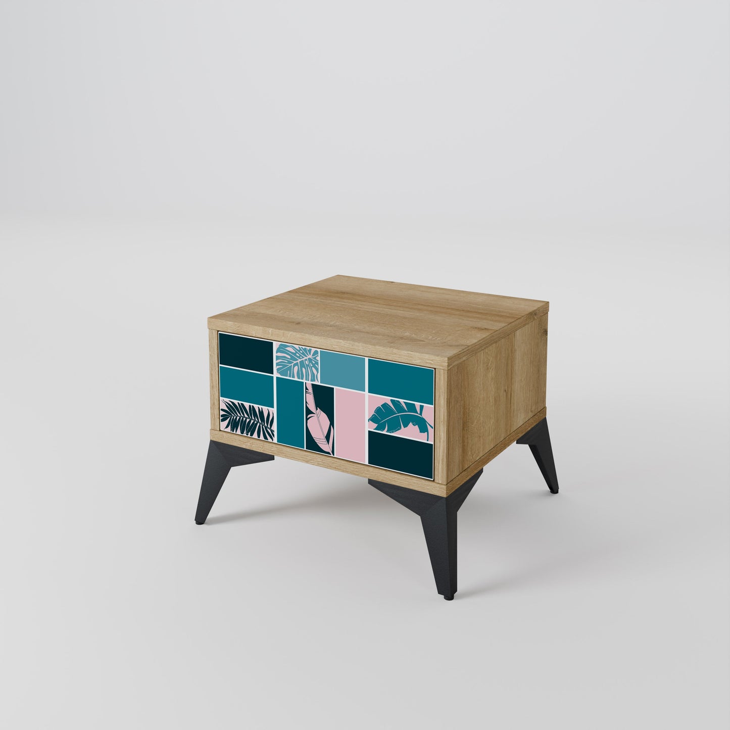 COMBINATION OF SHAPES Comodino in Effetto Rovere