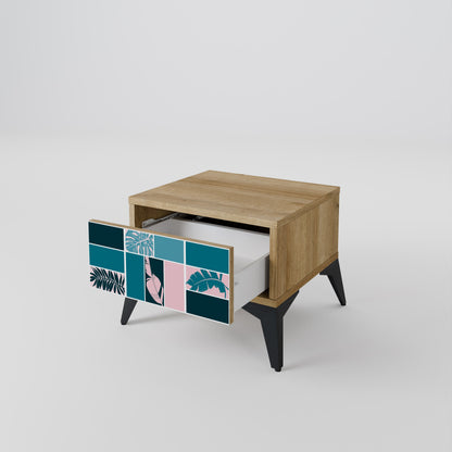 COMBINATION OF SHAPES Comodino in Effetto Rovere