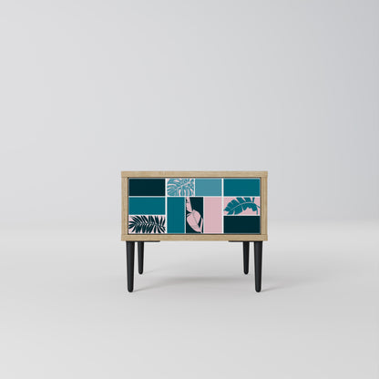 COMBINATION OF SHAPES Comodino in Effetto Rovere