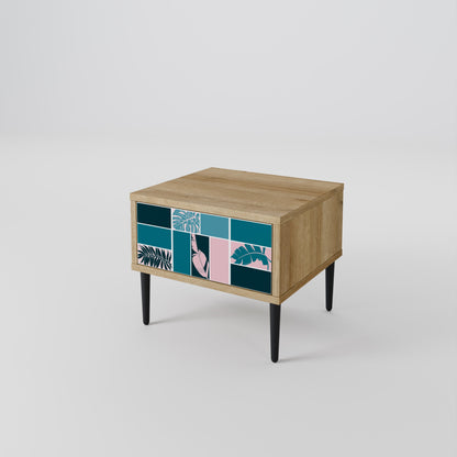 COMBINATION OF SHAPES Comodino in Effetto Rovere