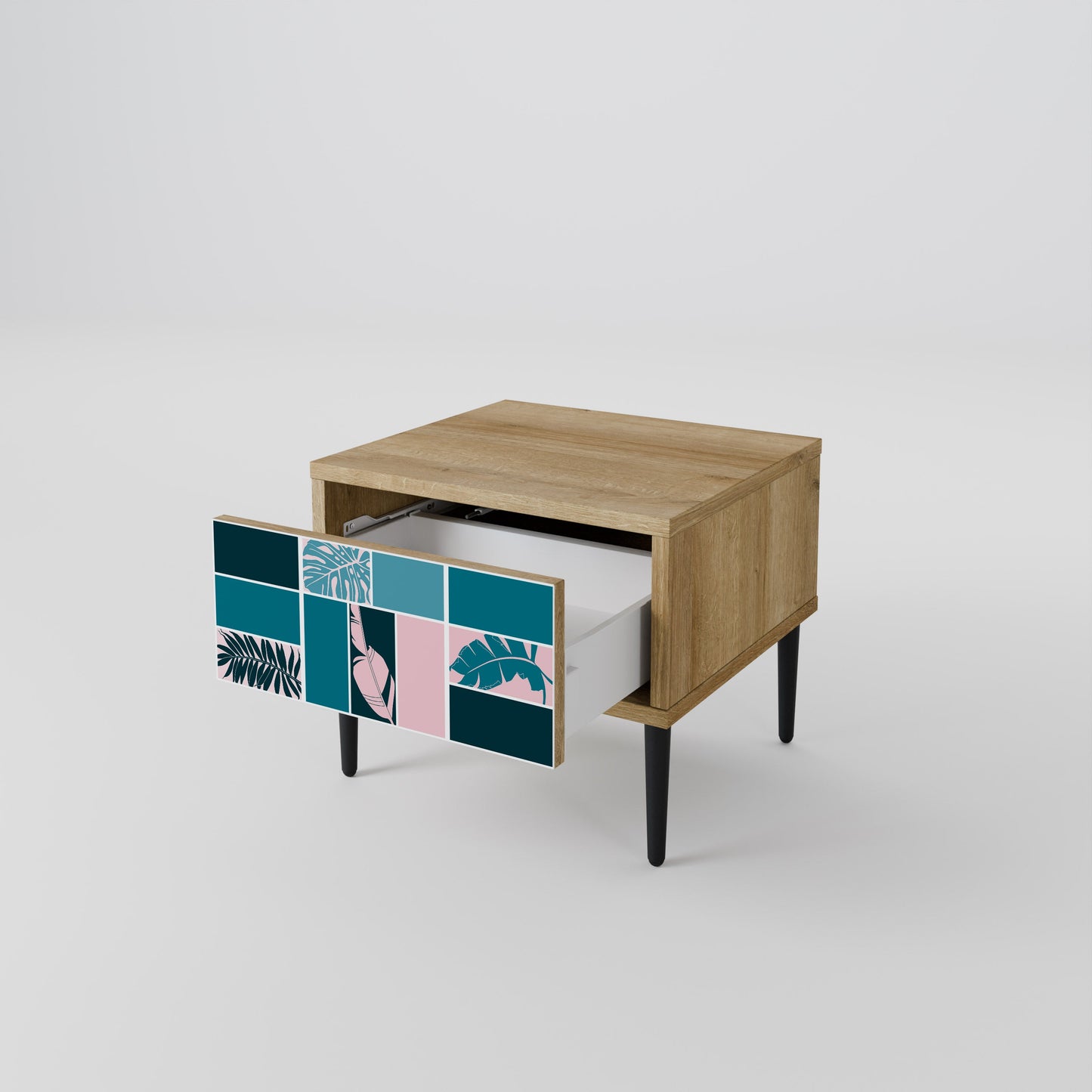 COMBINATION OF SHAPES Comodino in Effetto Rovere