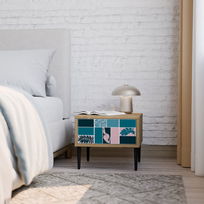 COMBINATION OF SHAPES Comodino in Effetto Rovere