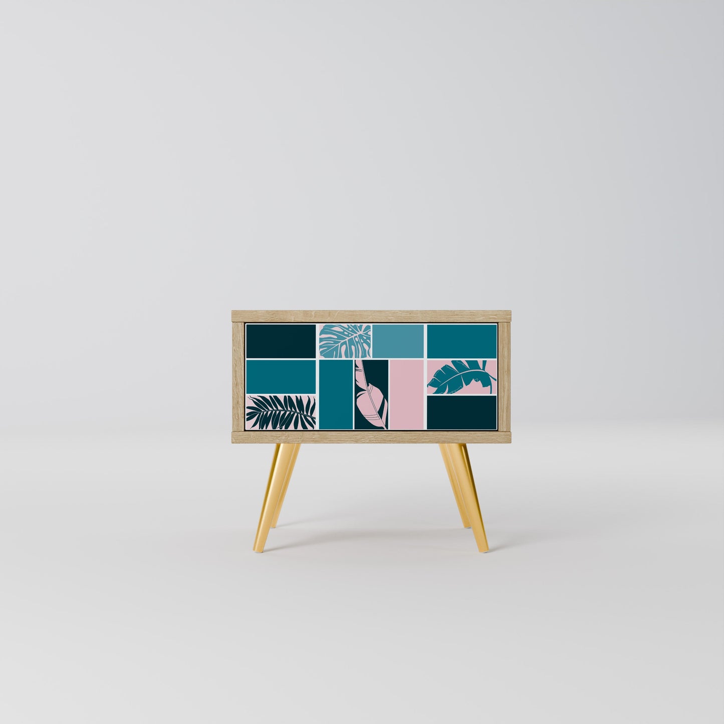 COMBINATION OF SHAPES Comodino in Effetto Rovere