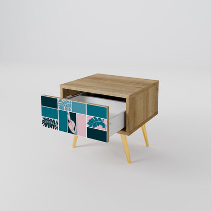 COMBINATION OF SHAPES Comodino in Effetto Rovere