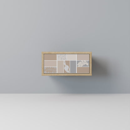 TROPICAL SHAPES Comodino in Effetto Rovere