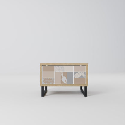 TROPICAL SHAPES Comodino in Effetto Rovere