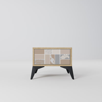 TROPICAL SHAPES Comodino in Effetto Rovere