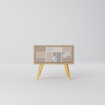 TROPICAL SHAPES Comodino in Effetto Rovere