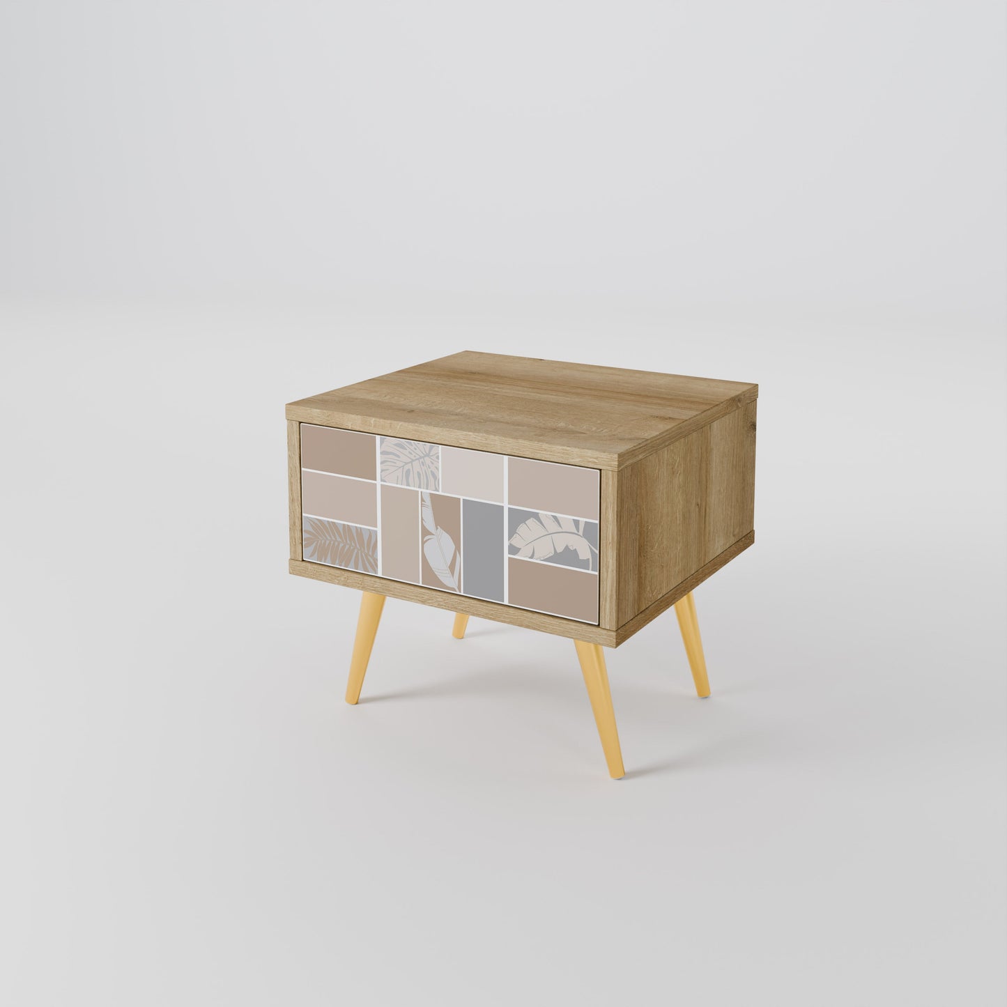 TROPICAL SHAPES Comodino in Effetto Rovere